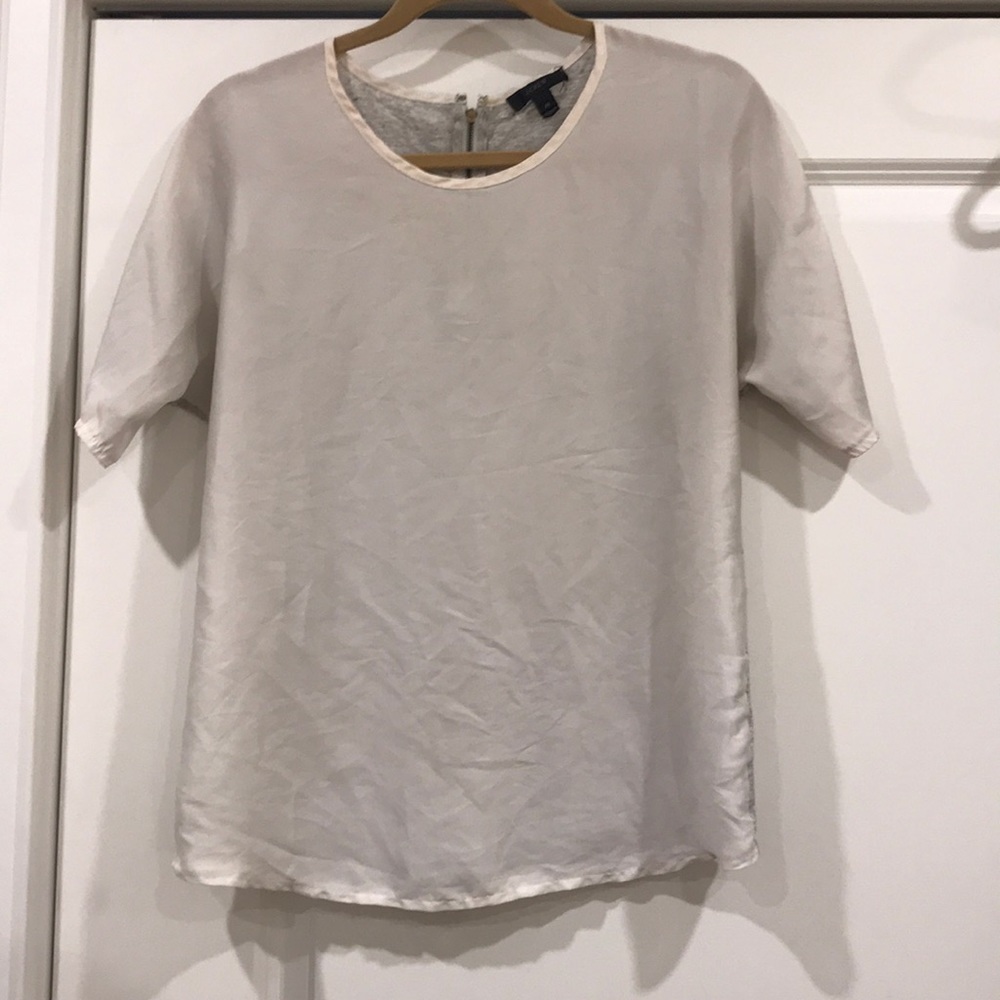 Silk and cotton top
